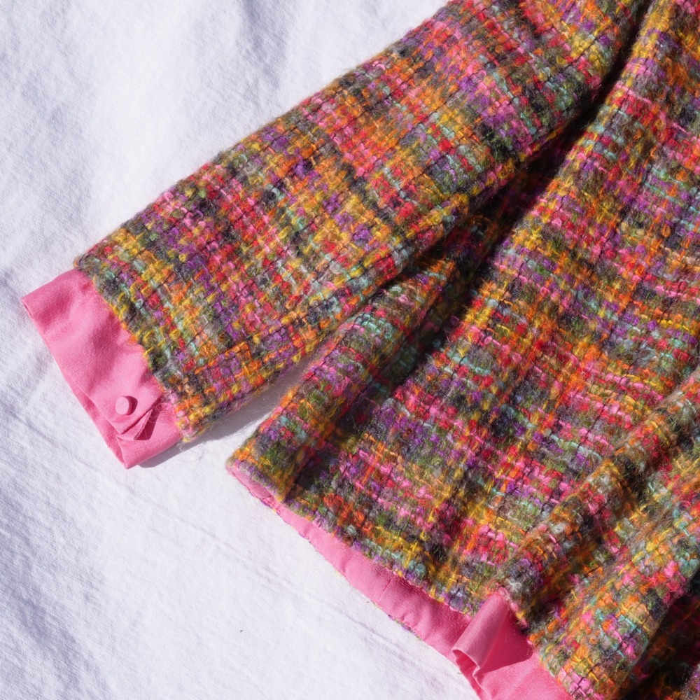 Gorgeous vintage 50s/60s Justin McCarty bespoke pastel tweed cropped jacket - Picture 4 of 8